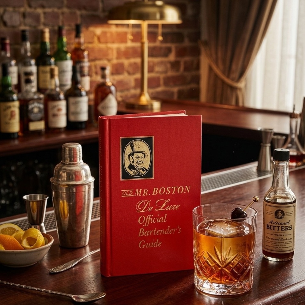 Old Mr. Boston - De Luxe - Official Bartenders Guide Book Drink Recipe 1963 EX+